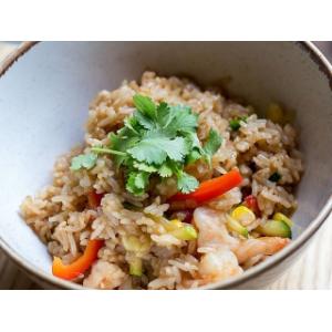 Тайский рис с креветками и устричным соусом